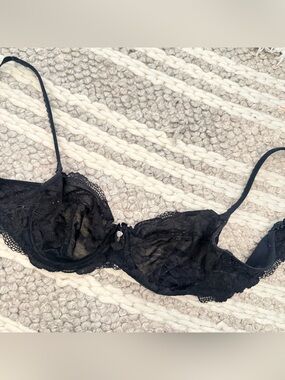 Victoria’s Secret very sexy underwire Sheer Lace Underwire Bra black 36C